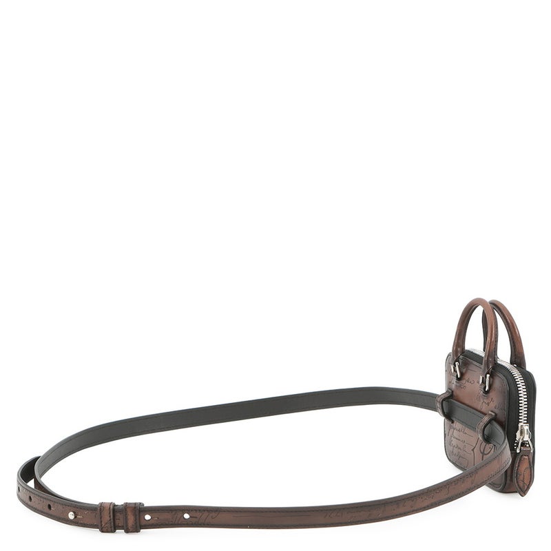 ベルルッティ ボディバッグ アンジュール ナノ スクリット スワイプ レザーポーチ レザー Berluti