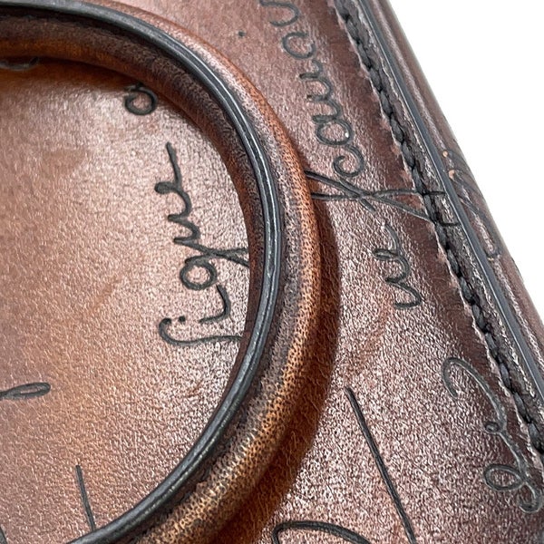 ベルルッティ ボディバッグ アンジュール ナノ スクリット スワイプ レザーポーチ レザー Berluti