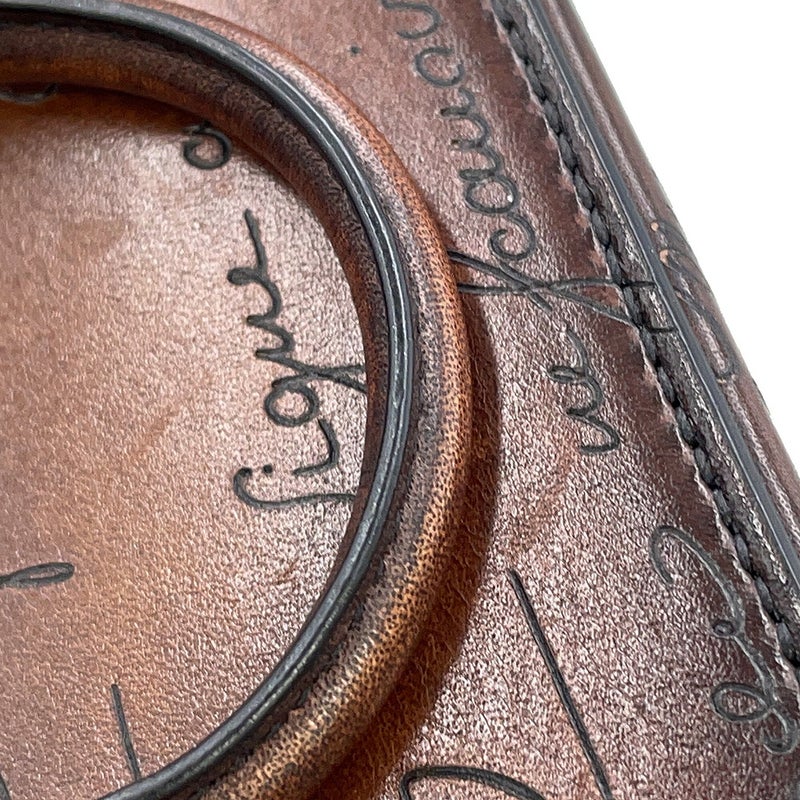 ベルルッティ ボディバッグ アンジュール ナノ スクリット スワイプ レザーポーチ レザー Berluti