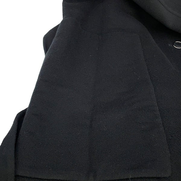 エルメス コート ダブルフェイス ラップコート カシミヤ レディースサイズ34 HERMES 黒 アパレル アウター