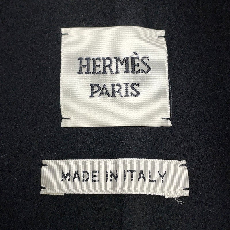 エルメス コート ダブルフェイス ラップコート カシミヤ レディースサイズ34 HERMES 黒 アパレル アウター
