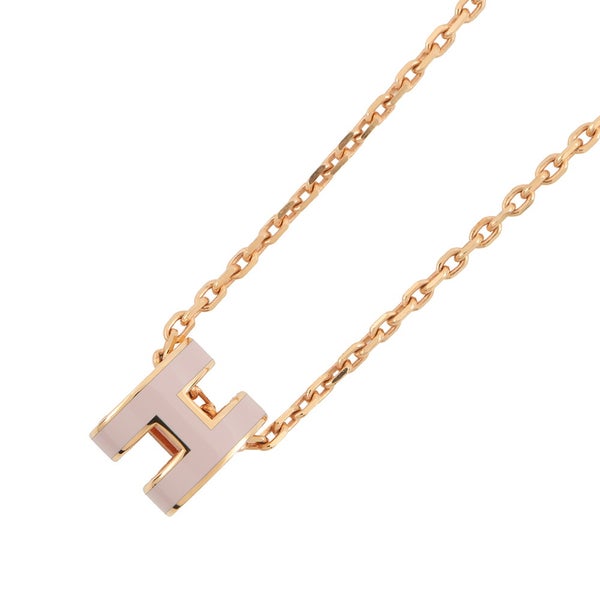 エルメス ネックレス ミニ・ポップアッシュ ローズドラジェ/ゴールド金具 HERMES アクセサリー