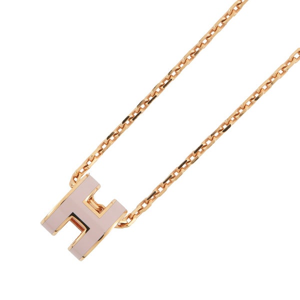 エルメス ネックレス ミニ・ポップアッシュ ローズドラジェ/ゴールド金具 HERMES アクセサリー