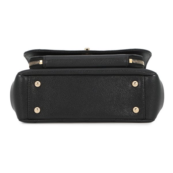 シャネル ハンドバッグ マトラッセ ココマーク ビジネスアフィニティ キャビアスキン A93749 2wayチェーンショルダー 黒