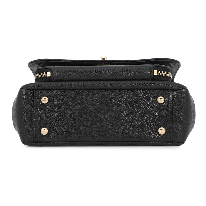 シャネル ハンドバッグ マトラッセ ココマーク ビジネスアフィニティ キャビアスキン A93749 2wayチェーンショルダー 黒