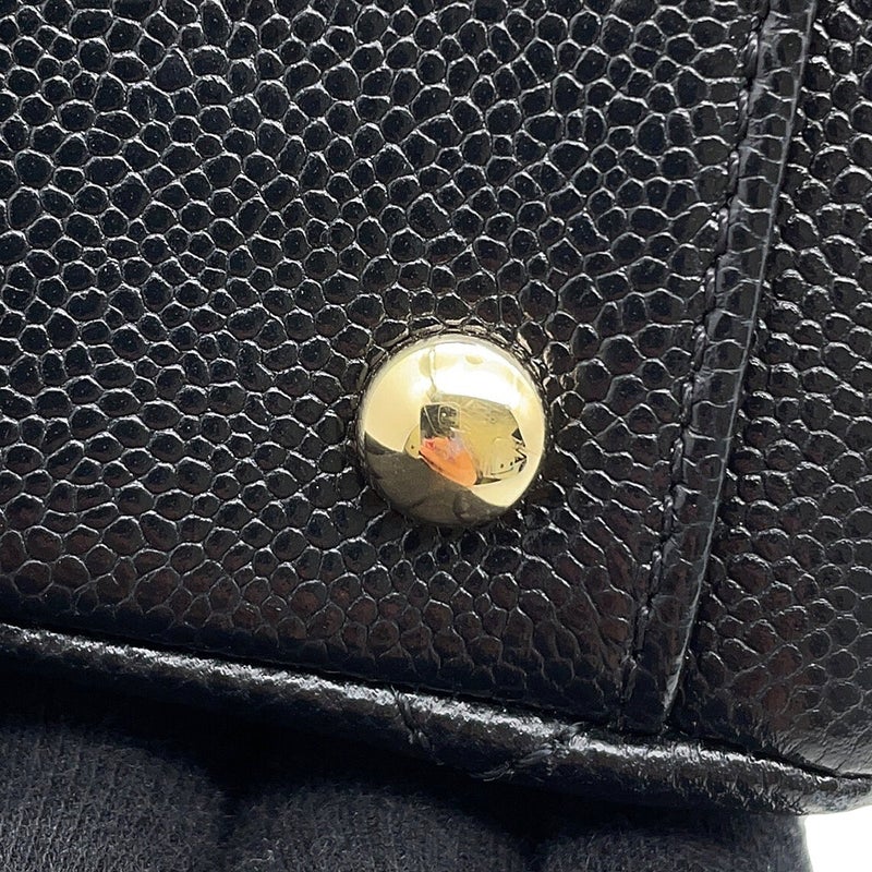 シャネル ハンドバッグ マトラッセ ココマーク ビジネスアフィニティ キャビアスキン A93749 2wayチェーンショルダー 黒