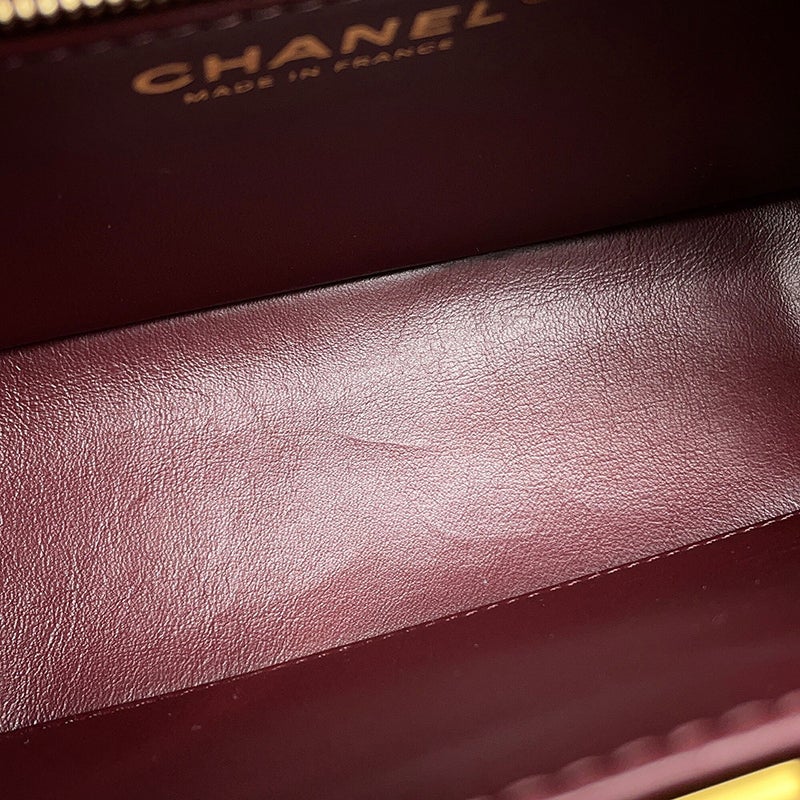 シャネル ハンドバッグ マトラッセ ココマーク ビジネスアフィニティ キャビアスキン A93749 2wayチェーンショルダー 黒