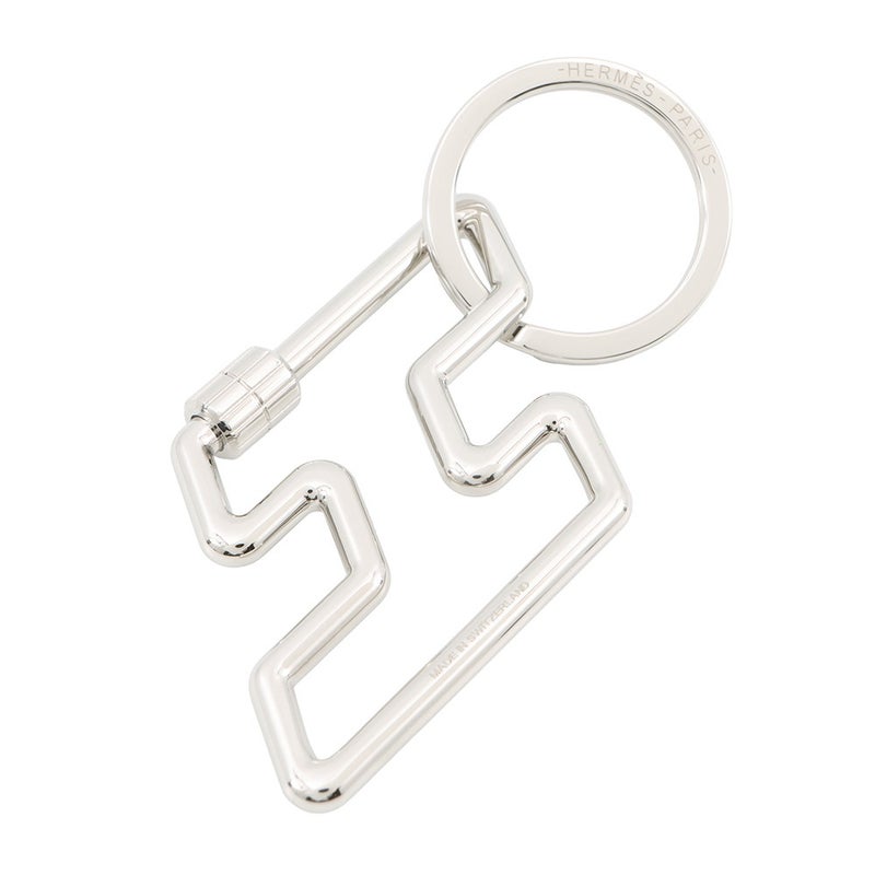 エルメス キーホルダー H・トゥ・スピード シルバー金具 HERMES キーリング