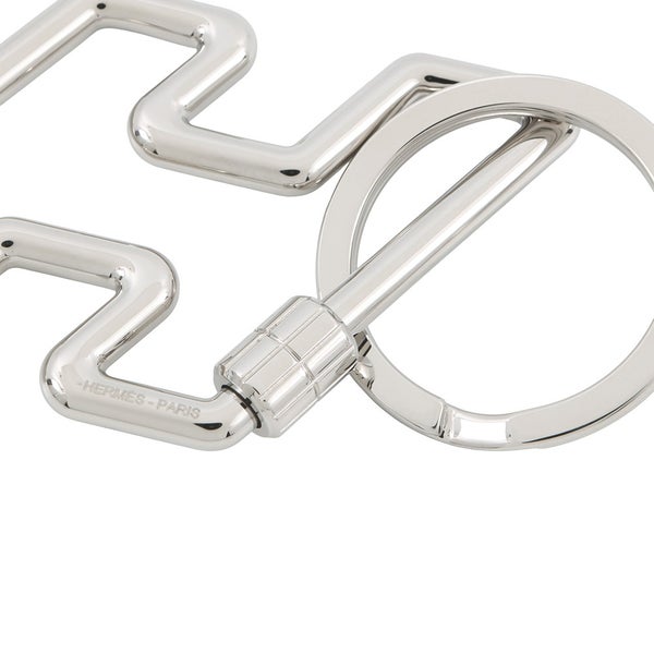 エルメス キーホルダー H・トゥ・スピード シルバー金具 HERMES キーリング