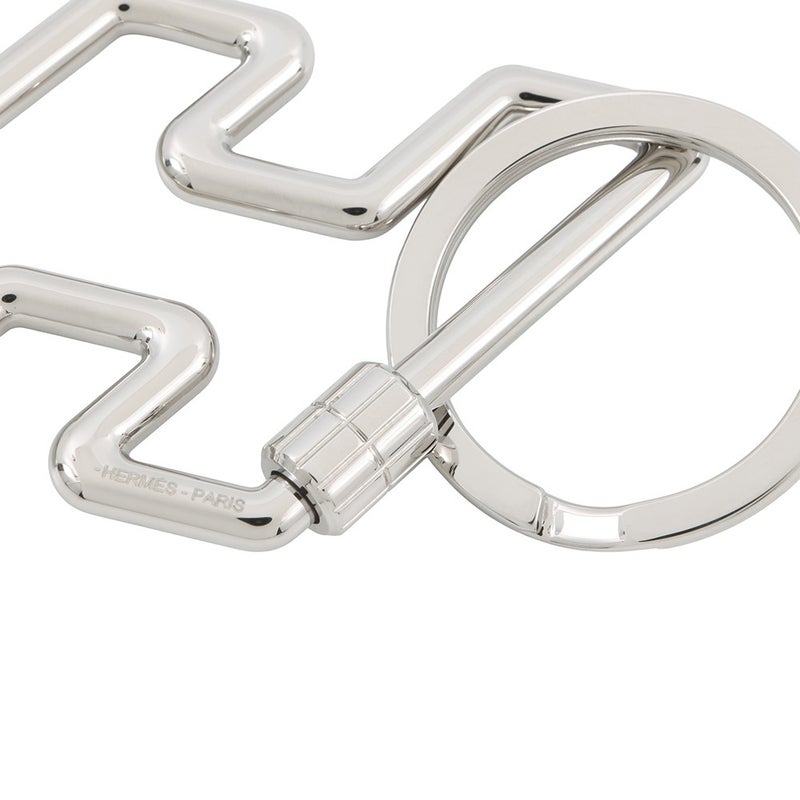 エルメス キーホルダー H・トゥ・スピード シルバー金具 HERMES キーリング