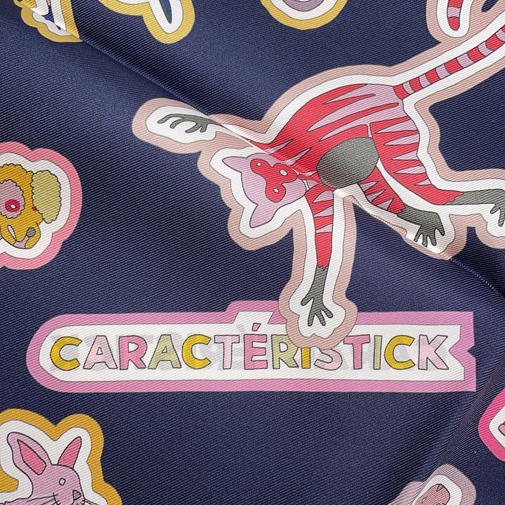エルメス スカーフ カレ90 ダブルフェイス キャラクテリスティック