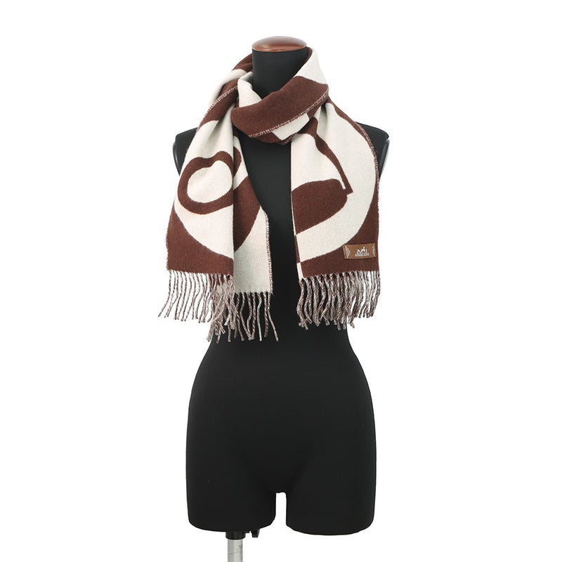 エルメス マフラー カザック・チャームズ カシミヤ HERMES ストール