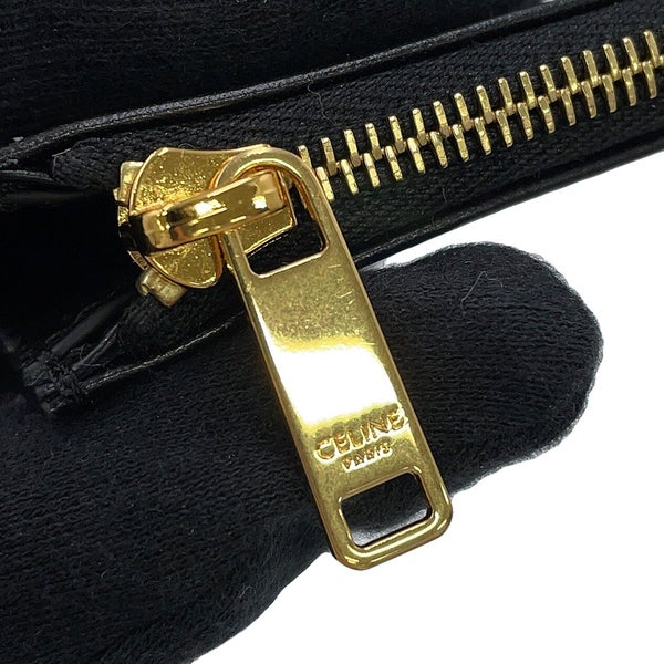 セリーヌ 三つ折り財布 トリオンフ コイン入れ付き コンパクトウォレット 10I653 CELINE 黒