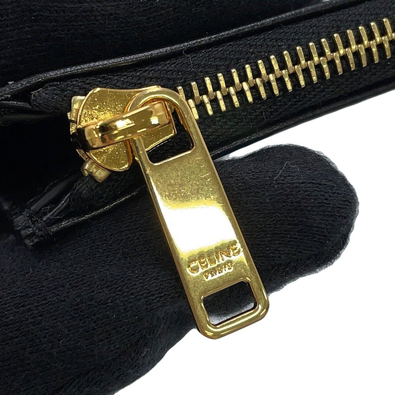 セリーヌ 三つ折り財布 トリオンフ コイン入れ付き コンパクトウォレット 10I653 CELINE 黒
