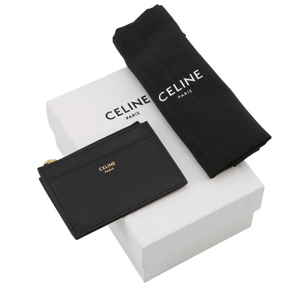 セリーヌ 三つ折り財布 トリオンフ コイン入れ付き コンパクトウォレット 10I653 CELINE 黒