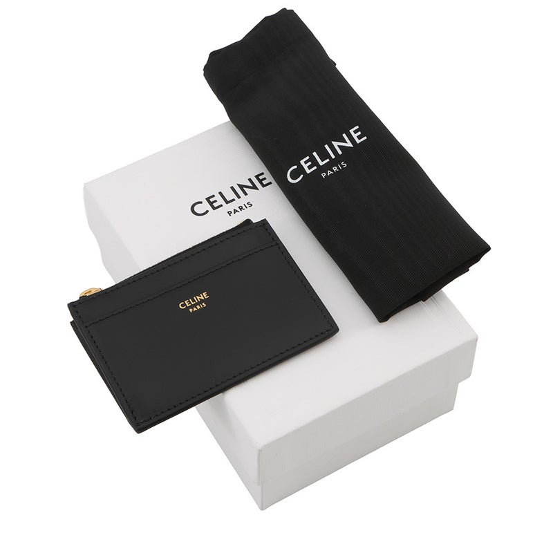 セリーヌ 三つ折り財布 トリオンフ コイン入れ付き コンパクトウォレット 10I653 CELINE 黒