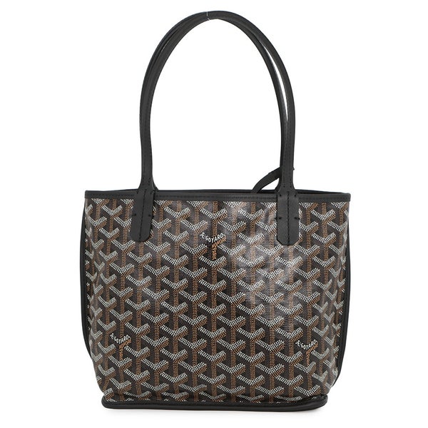 ゴヤール ハンドバッグ アンジュ ミニ ポーチ リバーシブル PVC/レザー ANJCROMINCG01TY01P GOYARD 黒