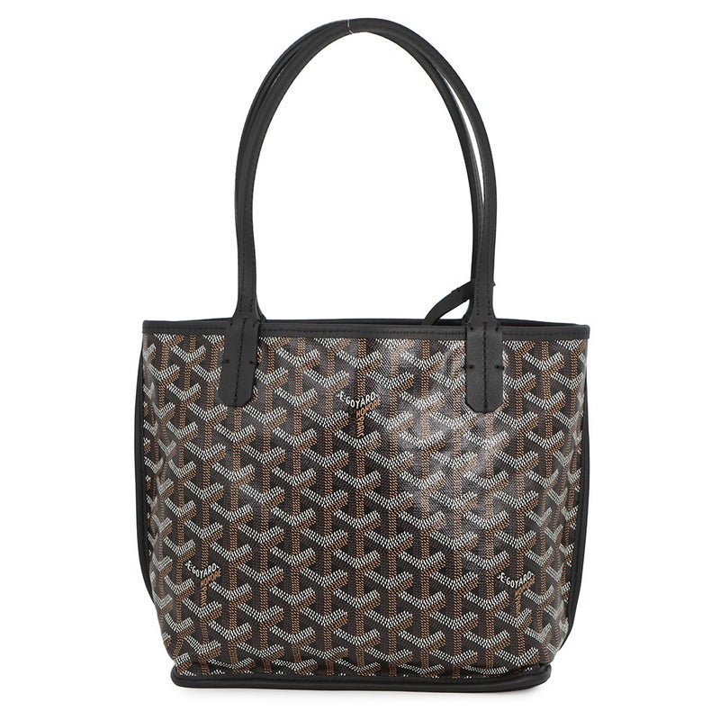 ゴヤール ハンドバッグ アンジュ ミニ ポーチ リバーシブル PVC/レザー ANJCROMINCG01TY01P GOYARD 黒