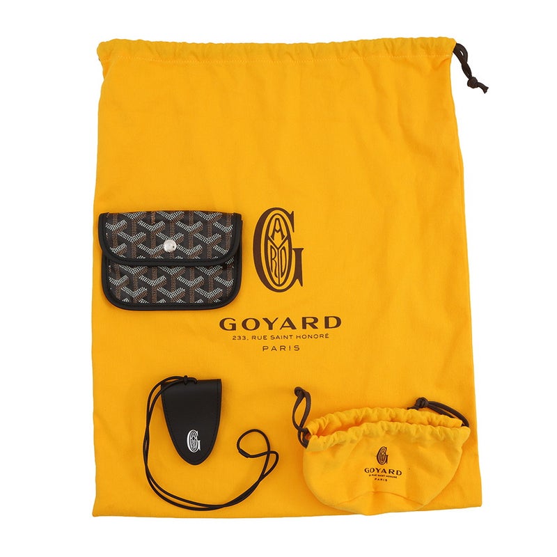 ゴヤール ハンドバッグ アンジュ ミニ ポーチ リバーシブル PVC/レザー ANJCROMINCG01TY01P GOYARD 黒