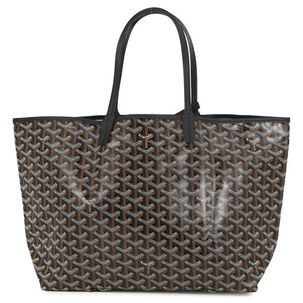 ゴヤール トートバッグ サンルイPM PVC レザー STLOUIPMLTY01CL01P GOYARD ポーチ付き 黒 ヘリンボーン