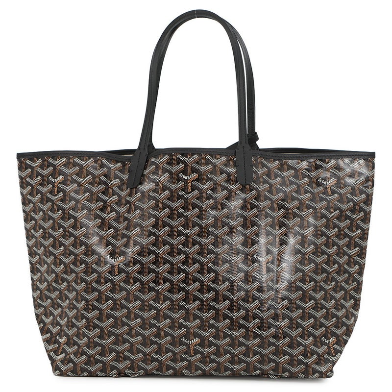 ゴヤール トートバッグ サンルイPM PVC レザー STLOUIPMLTY01CL01P GOYARD ポーチ付き 黒 ヘリンボーン