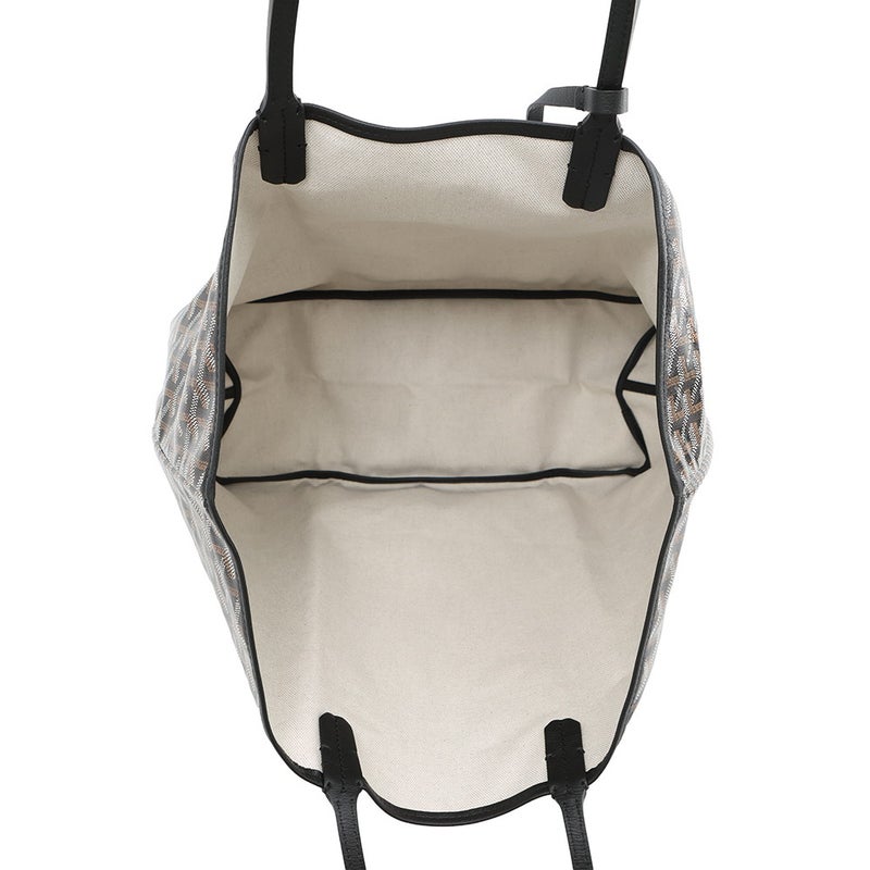 ゴヤール トートバッグ サンルイPM PVC レザー STLOUIPMLTY01CL01P GOYARD ポーチ付き 黒 ヘリンボーン