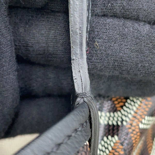 ゴヤール トートバッグ サンルイPM PVC レザー STLOUIPMLTY01CL01P GOYARD ポーチ付き 黒 ヘリンボーン