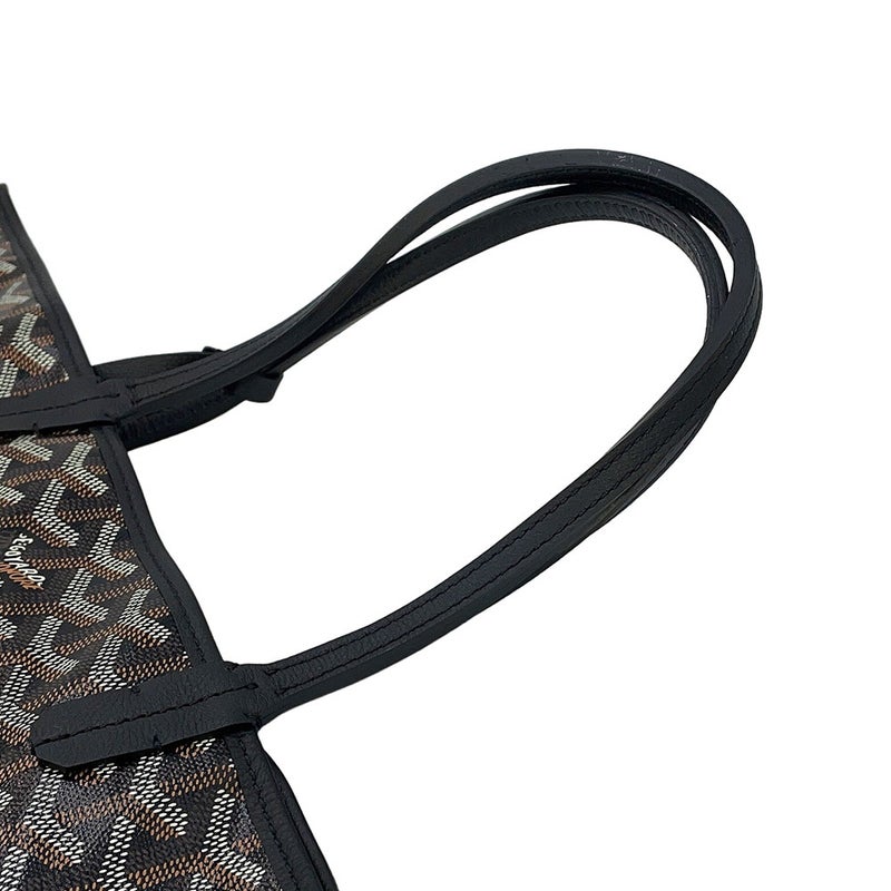 ゴヤール トートバッグ サンルイPM PVC レザー STLOUIPMLTY01CL01P GOYARD ポーチ付き 黒 ヘリンボーン