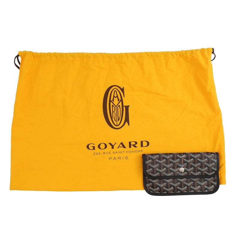 ゴヤール トートバッグ サンルイPM PVC レザー STLOUIPMLTY01CL01P GOYARD ポーチ付き 黒 ヘリンボーン