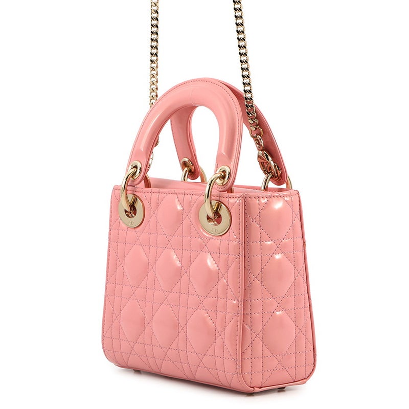 クリスチャン・ディオール ハンドバッグ カナージュ レディディオール ミニ パテント M0505OWCB 2way