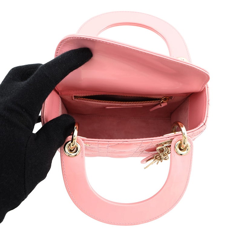 クリスチャン・ディオール ハンドバッグ カナージュ レディディオール ミニ パテント M0505OWCB 2way