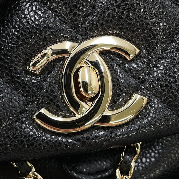 シャネル リュック マトラッセ ココマーク スモール キャビアスキン AS3860 CHANEL バッグ バックパック 黒