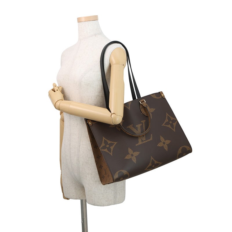 ルイヴィトン トートバッグ モノグラム・リバース ジャイアント オンザゴー MM M45321 ヴィトン ハンドバッグ 2way ショルダー