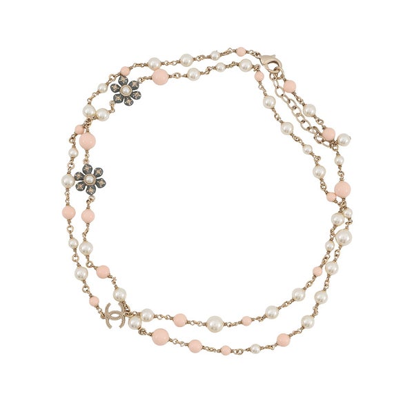 シャネル ロングネックレス ココマーク フェイクパール B18V CHANEL