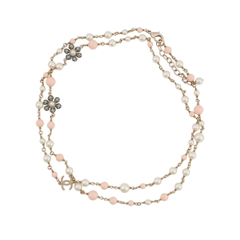 シャネル ロングネックレス ココマーク フェイクパール B18V CHANEL