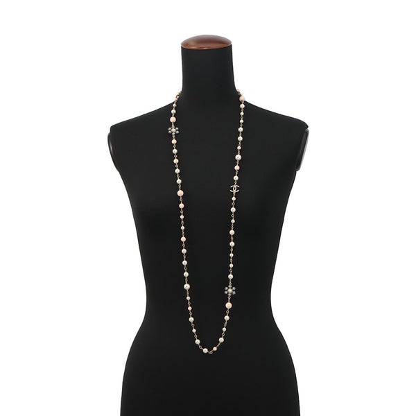 シャネル ロングネックレス ココマーク フェイクパール B18V CHANEL