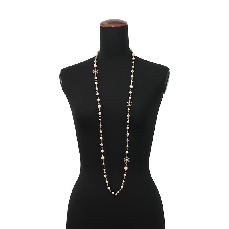 シャネル ロングネックレス ココマーク フェイクパール B18V CHANEL