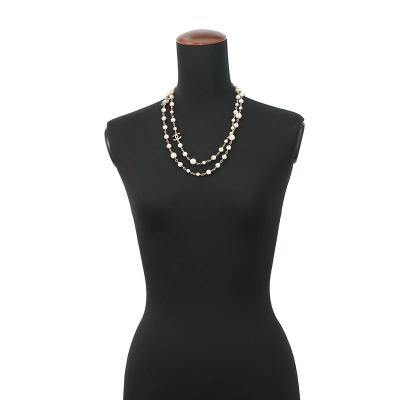 シャネル ロングネックレス ココマーク フェイクパール B18V CHANEL