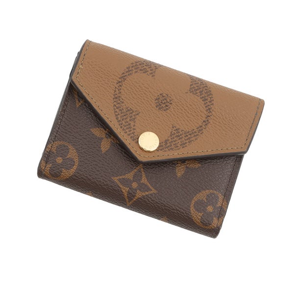 ルイヴィトン 三つ折り財布 モノグラム/モノグラム・リバース ポルトフォイユ・ゾエ M80725 LOUIS VUITTON ヴィトン 財布 黒