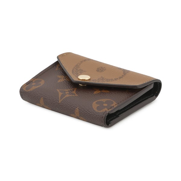 ルイヴィトン 三つ折り財布 モノグラム/モノグラム・リバース ポルトフォイユ・ゾエ M80725 LOUIS VUITTON ヴィトン 財布 黒