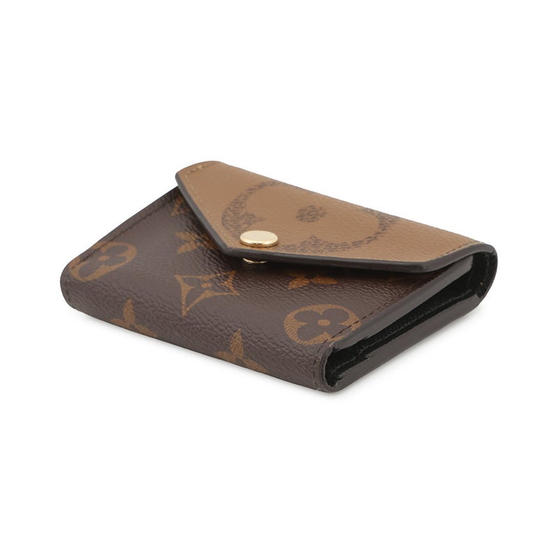 ルイヴィトン 三つ折り財布 モノグラム/モノグラム・リバース ポルトフォイユ・ゾエ M80725 LOUIS VUITTON ヴィトン 財布 黒