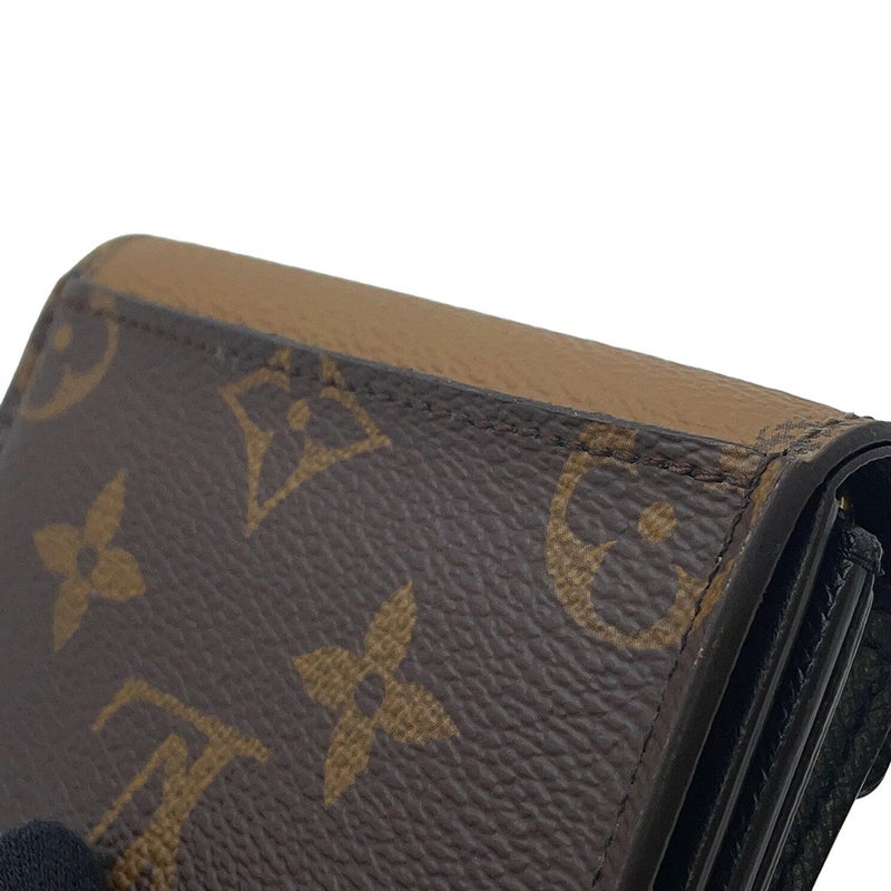 ルイヴィトン 三つ折り財布 モノグラム/モノグラム・リバース ポルトフォイユ・ゾエ M80725 LOUIS VUITTON ヴィトン 財布 黒