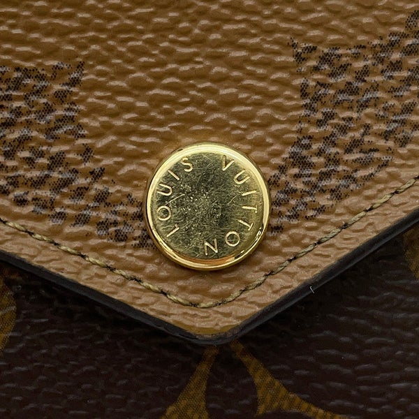 ルイヴィトン 三つ折り財布 モノグラム/モノグラム・リバース ポルトフォイユ・ゾエ M80725 LOUIS VUITTON ヴィトン 財布 黒