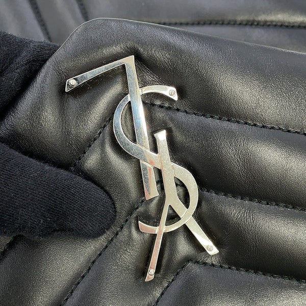 サンローランパリ チェーンショルダー バッグ ルル ミディアム レザー 574946 SAINT LAURENT PARIS 黒