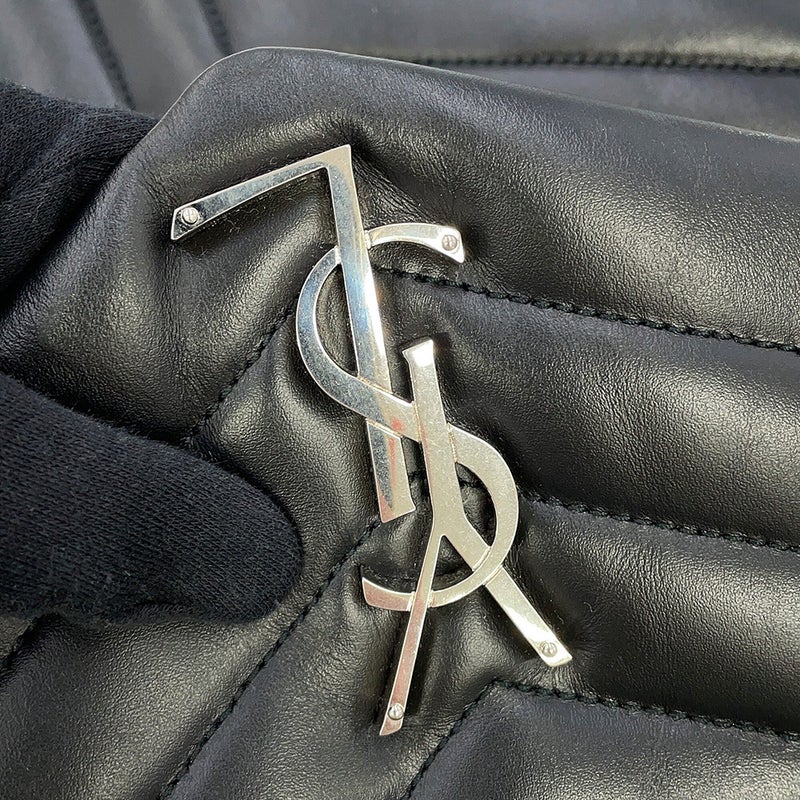 サンローランパリ チェーンショルダー バッグ ルル ミディアム レザー 574946 SAINT LAURENT PARIS 黒