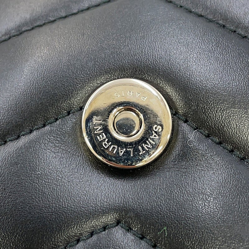 サンローランパリ チェーンショルダー バッグ ルル ミディアム レザー 574946 SAINT LAURENT PARIS 黒