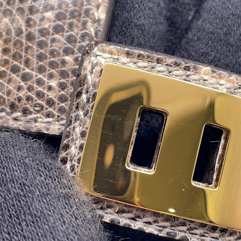 エルメス ブレスレット コリエ・ド・シアン 24 オンブレ/ゴールド金具 リザードナチュラ W刻印 サイズT2