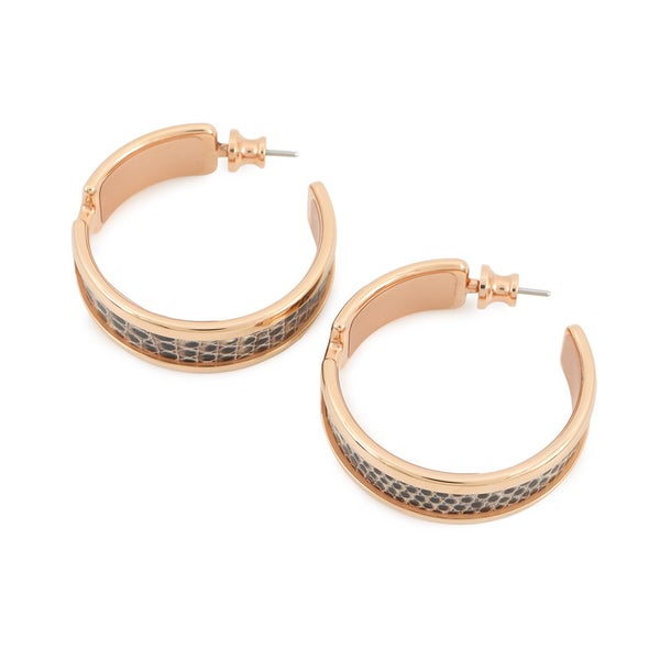 エルメス ピアス オランプ オンブレ/ピンクゴールド金具 リザードナチュラ HERMES アクセサリー