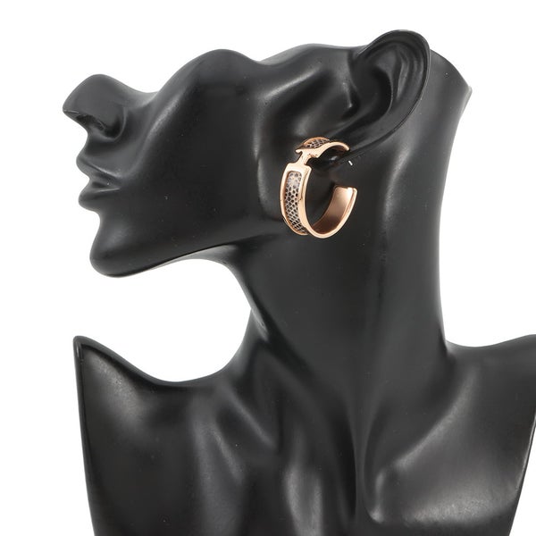 エルメス ピアス オランプ オンブレ/ピンクゴールド金具 リザードナチュラ HERMES アクセサリー