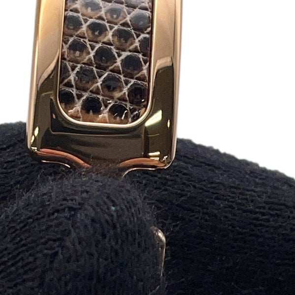 エルメス ピアス オランプ オンブレ/ピンクゴールド金具 リザードナチュラ HERMES アクセサリー